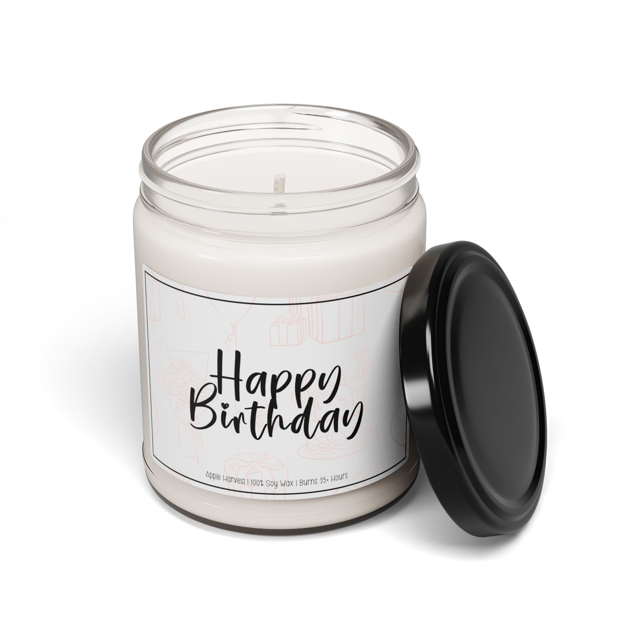 Happy Birthday Candle | Personalized Birthday Scented Soy Candle | Custom Gift for Her | Relaxing Home Decor, Aromatherapy Candle, Gift for Mom, Eco-Friendly Candle