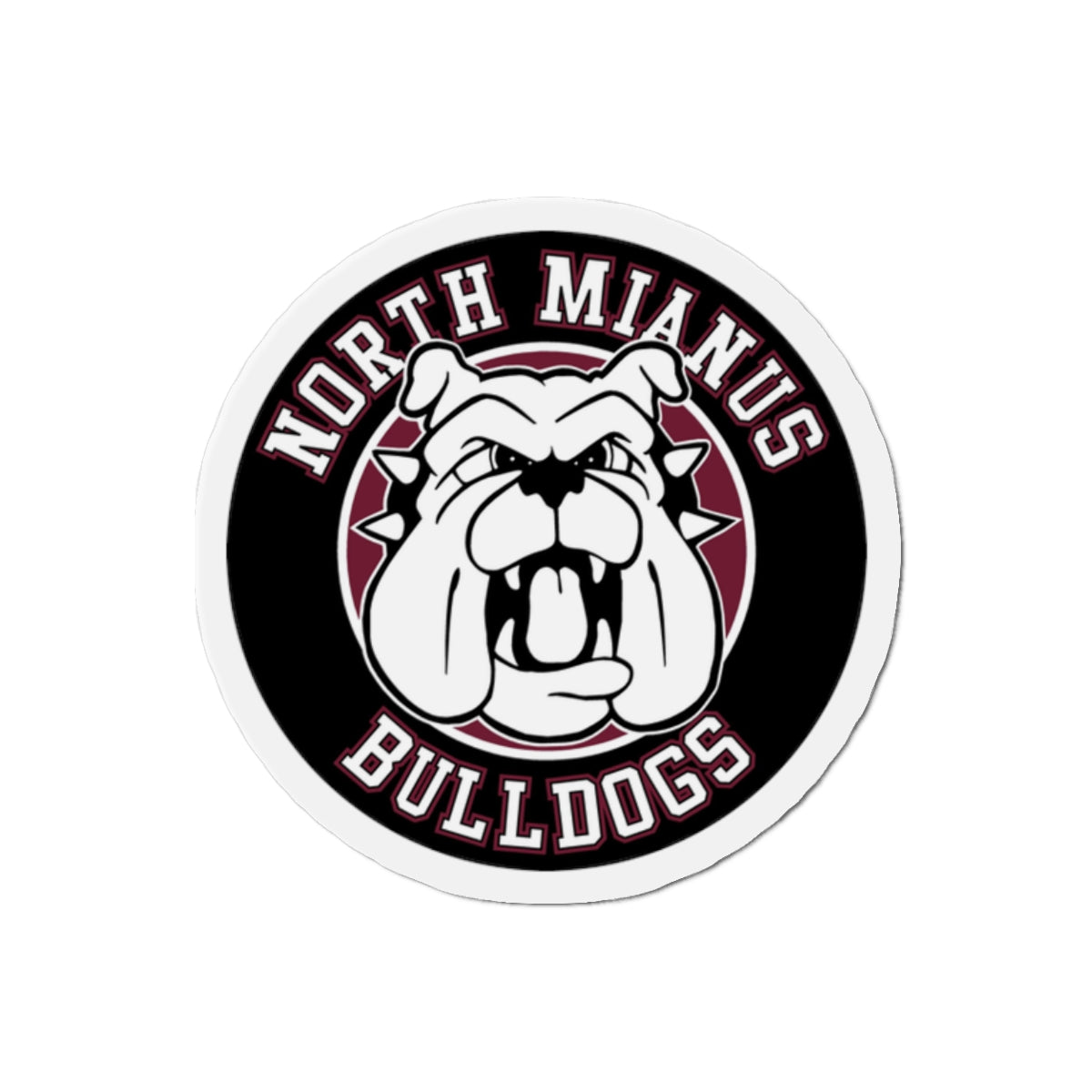 North Mianus Bulldogs Die-Cut Magnet