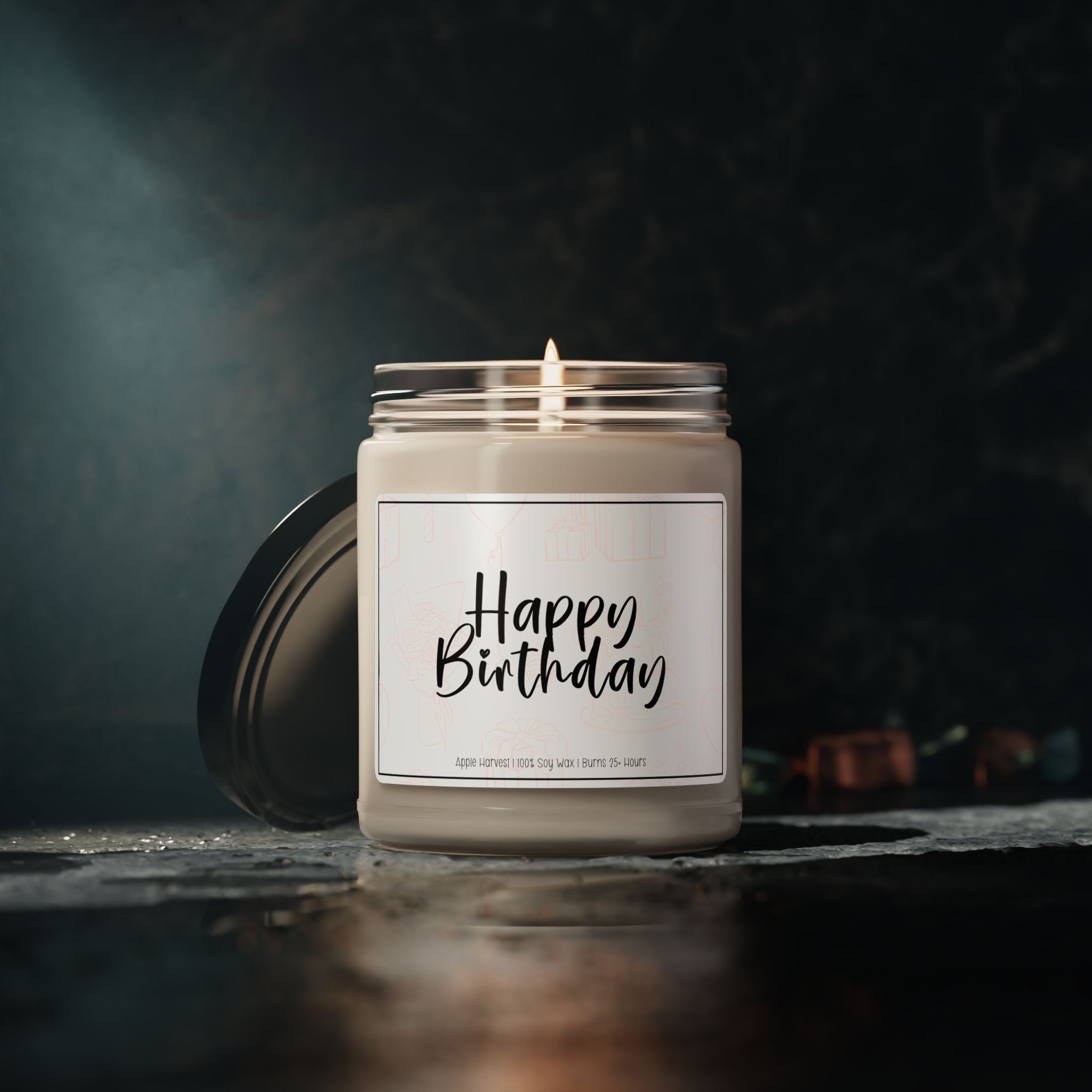 Happy Birthday Candle | Personalized Birthday Scented Soy Candle | Custom Gift for Her | Relaxing Home Decor, Aromatherapy Candle, Gift for Mom, Eco-Friendly Candle