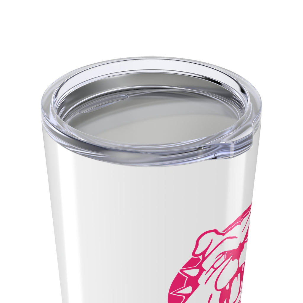 Pink Bulldog Tumbler | 20oz Stainless Steel Travel Mug