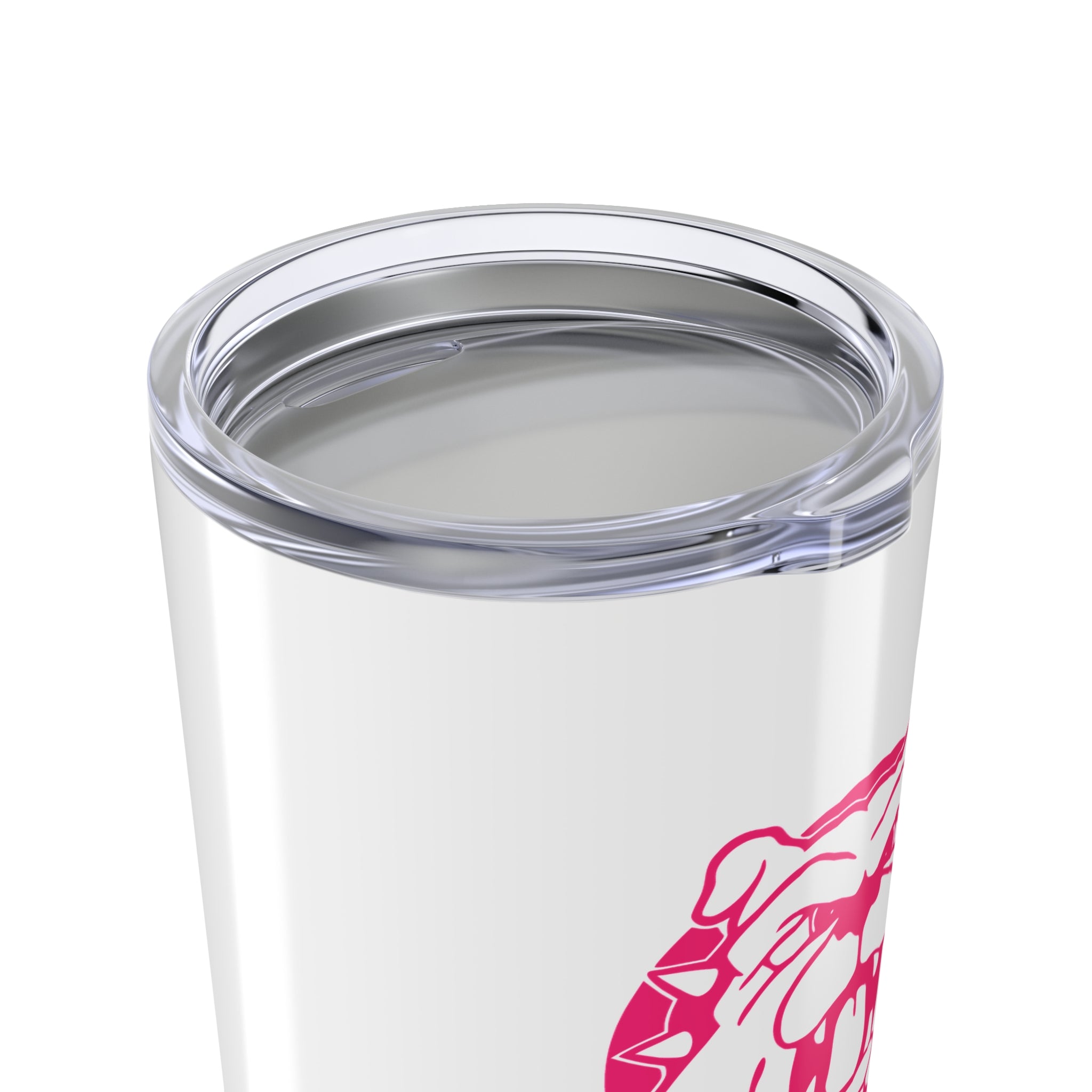 Pink Bulldog Tumbler | 20oz Stainless Steel Travel Mug