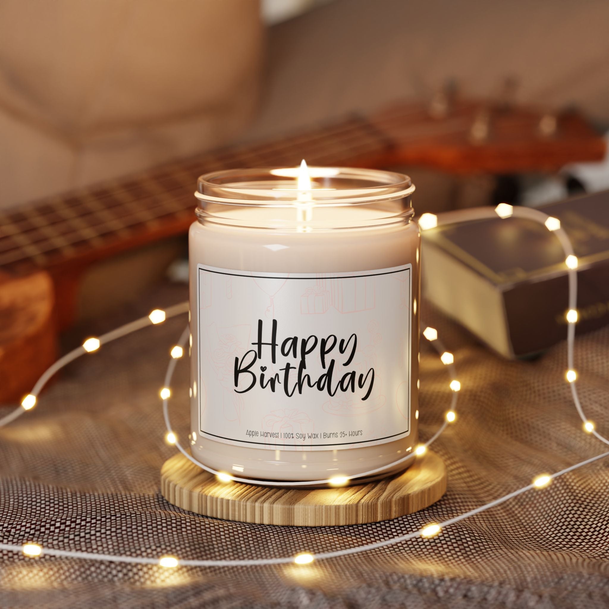 Happy Birthday Candle | Personalized Birthday Scented Soy Candle | Custom Gift for Her | Relaxing Home Decor, Aromatherapy Candle, Gift for Mom, Eco-Friendly Candle