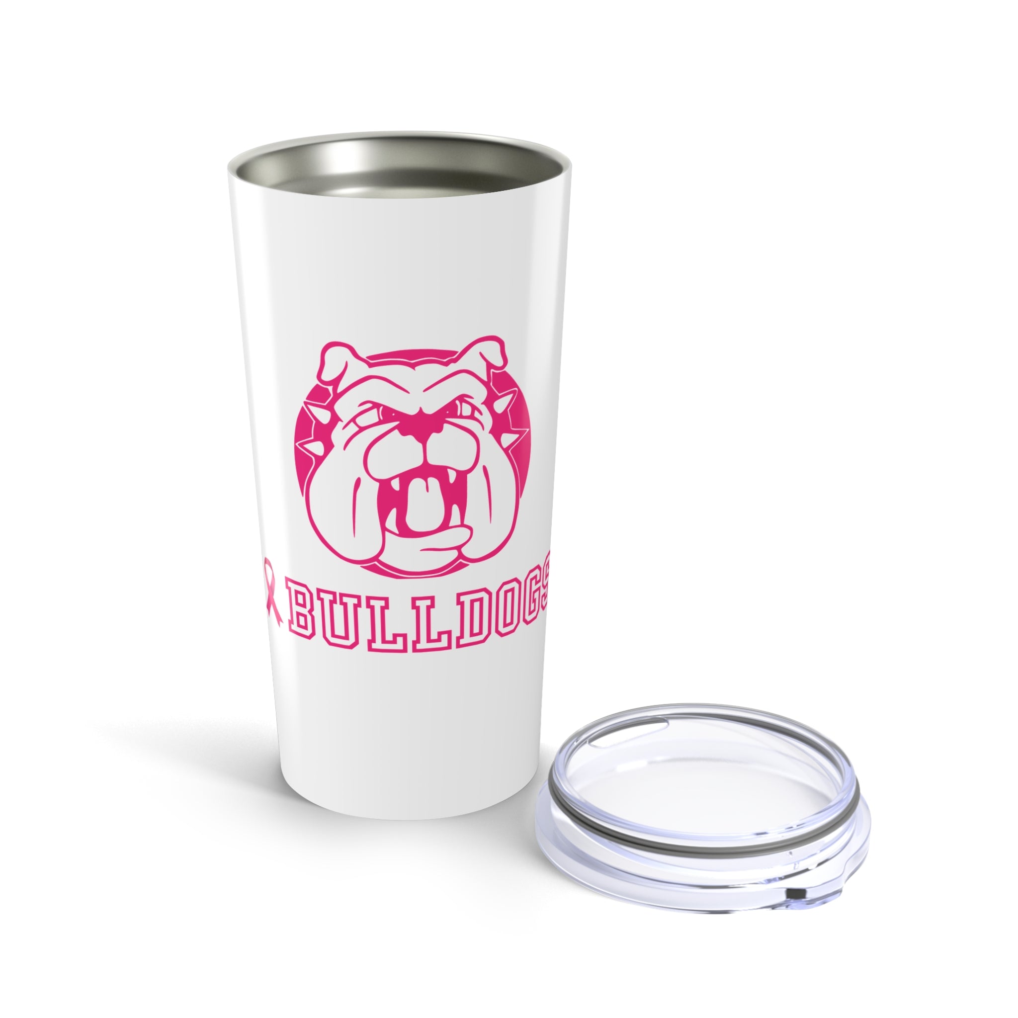 Pink Bulldog Tumbler | 20oz Stainless Steel Travel Mug