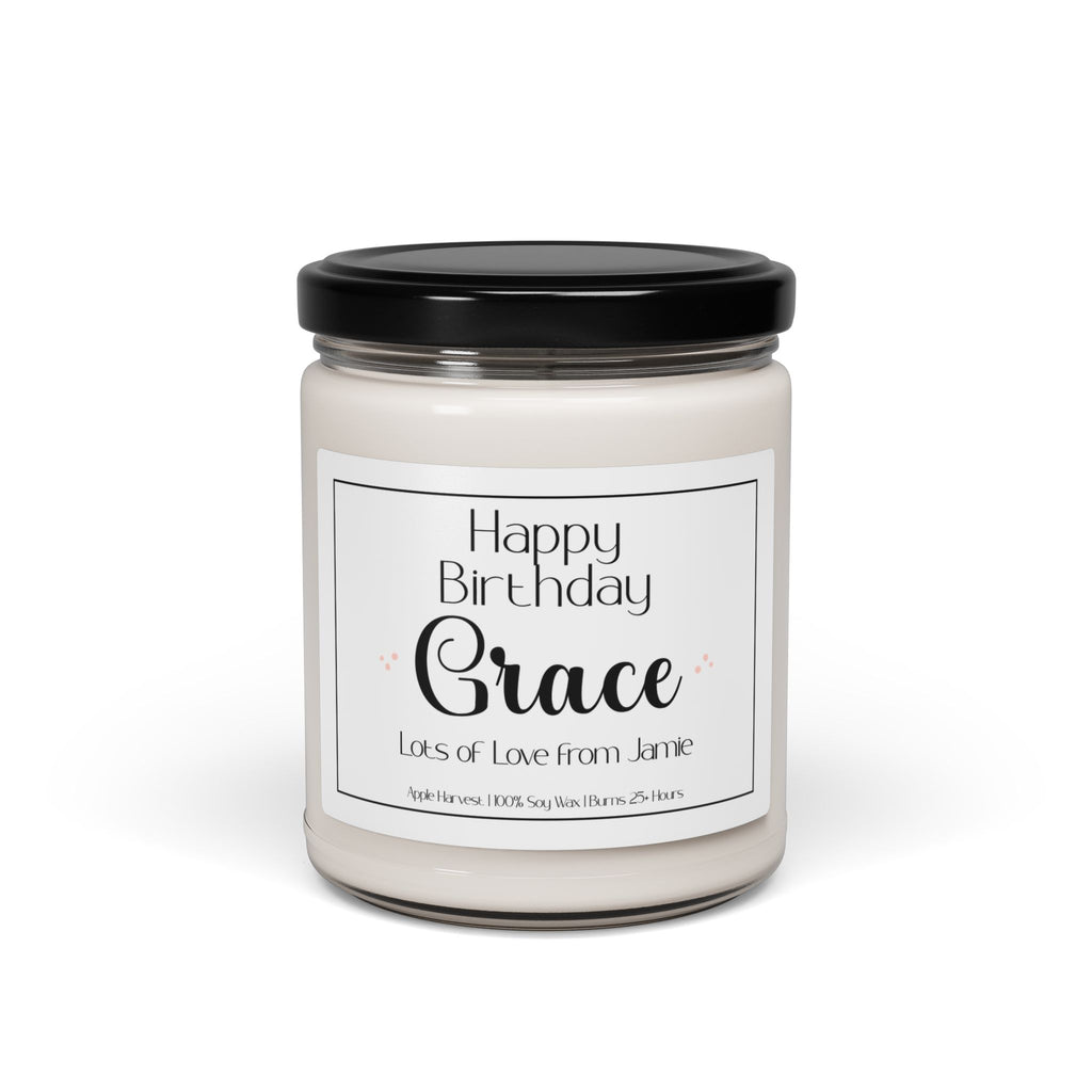 Personalized Birthday Scented Soy Candle | Custom Gift for Her | Relaxing Home Decor, Aromatherapy Candle, Gift for Mom, Eco-Friendly Candle