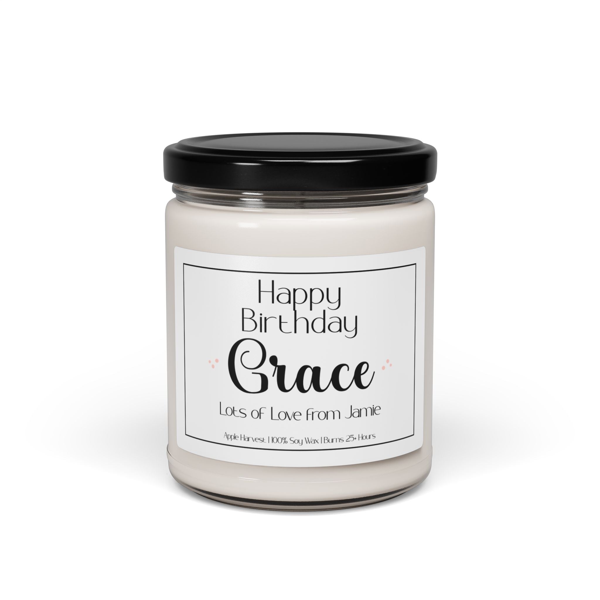 Personalized Birthday Scented Soy Candle | Custom Gift for Her | Relaxing Home Decor, Aromatherapy Candle, Gift for Mom, Eco-Friendly Candle