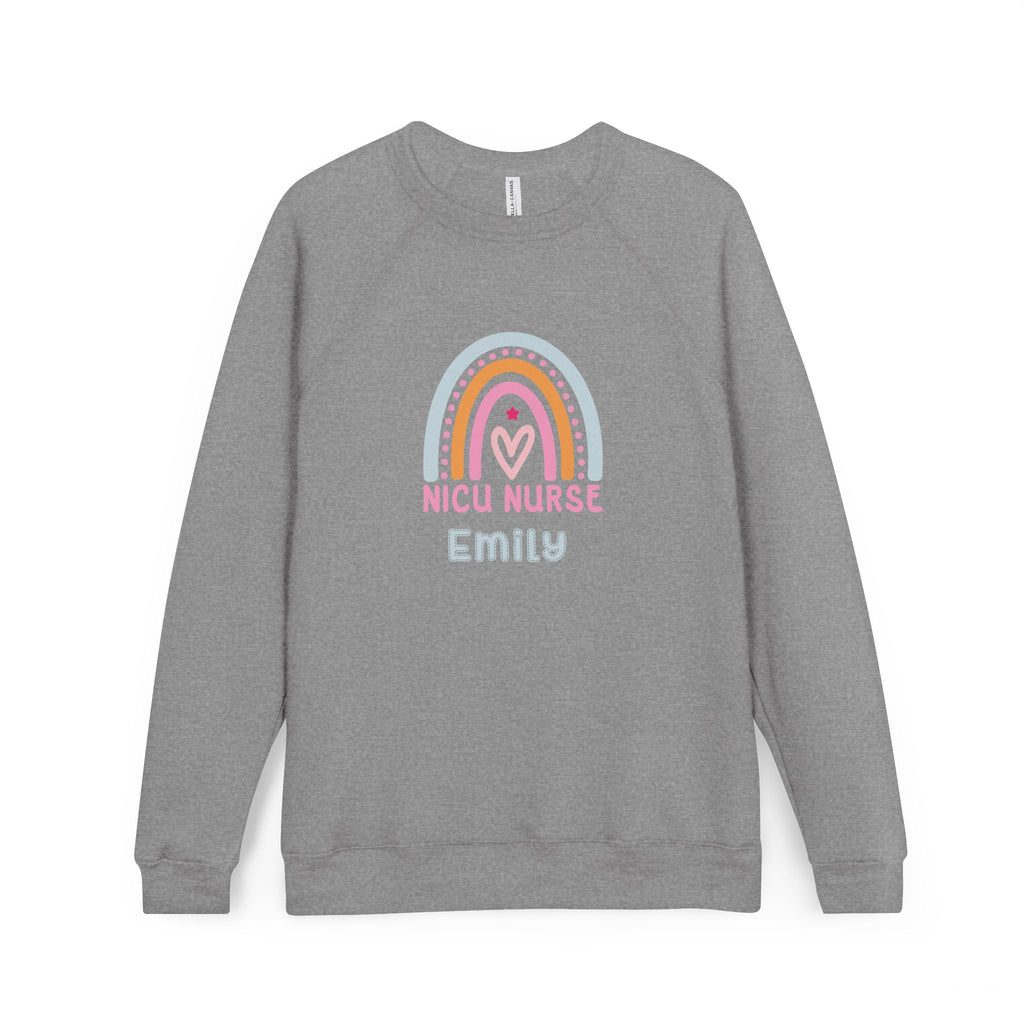 NICU Nurse Rainbow Sweatshirt — Personalized Crewneck for Neonatal Nurses