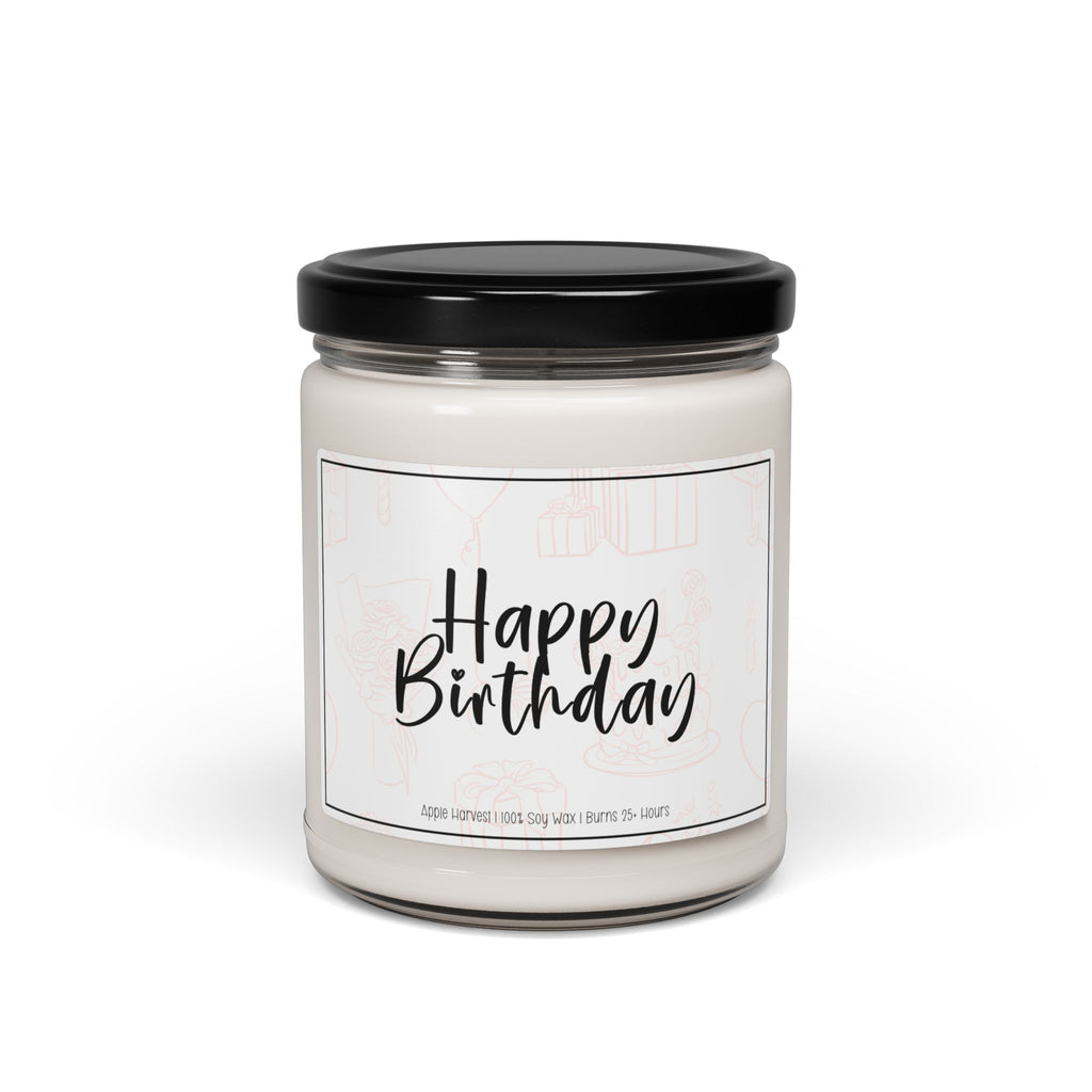 Happy Birthday Candle | Personalized Birthday Scented Soy Candle | Custom Gift for Her | Relaxing Home Decor, Aromatherapy Candle, Gift for Mom, Eco-Friendly Candle