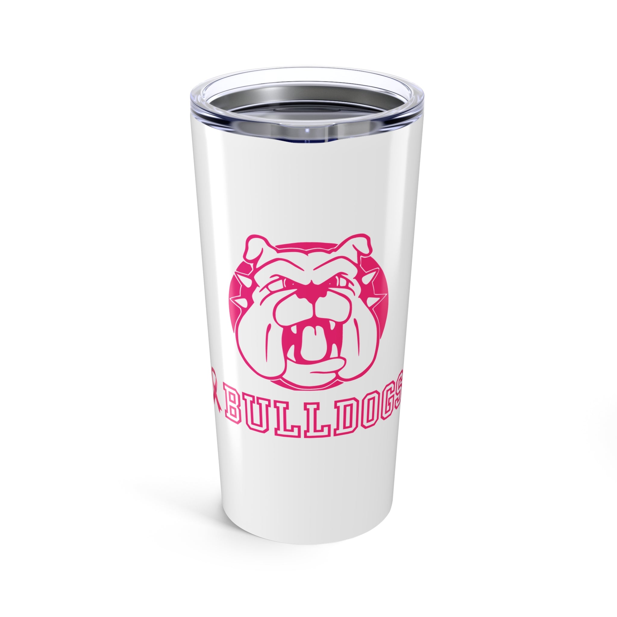 Pink Bulldog Tumbler | 20oz Stainless Steel Travel Mug